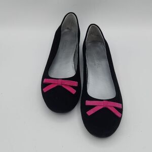 Garnet Hill Black Suede ballet flats